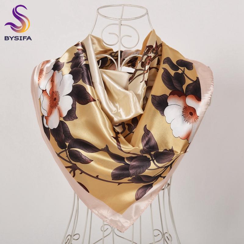 Scarves BYSIFA| Khaki Silk Scarf Winter Women Satin Square Hijabs Bufanda Fashion Elegant Lilac Design Neck Cape 90*90cm, Blue;gray
Scarves BYSIFA| Khaki Silk Scarf Winter Women Satin Square Hijabs Bufanda Fashion Elegant Lilac Design Neck Cape 90*90cm, Blue;gray