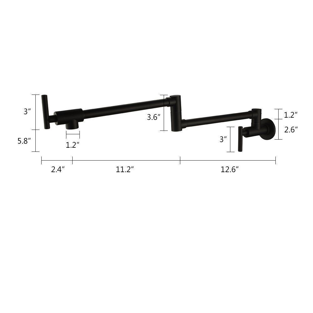Kitchen Faucets Chrome Nickel Black Brass Pot Filler Tap Wall Mounted Faucet Single Cold Hole Rotate Folding Spout Sqf8
Kitchen Faucets Chrome Nickel Black Brass Pot Filler Tap Wall Mounted Faucet Single Cold Hole Rotate Folding Spout Sqf8