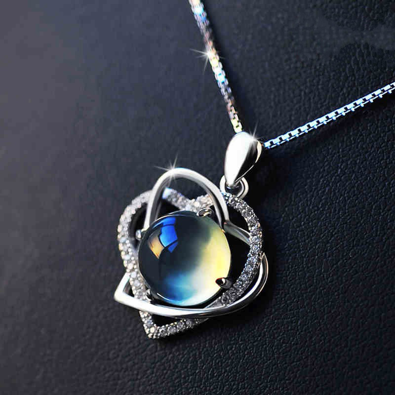 Top Quality Cat Eye Stone Heart Necklace Silver 925 Sterling Jewelry Women Cubic Zirconia Pendants Necklaces Accessory
Top Quality Cat Eye Stone Heart Necklace Silver 925 Sterling Jewelry Women Cubic Zirconia Pendants Necklaces Accessory