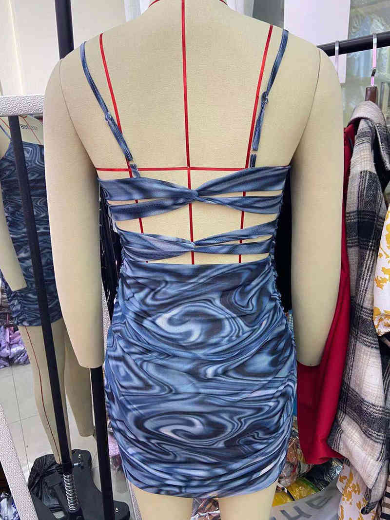 Vintage Women Y2K Bomb Dress Summer Beach Fashion Ladies Sexy Paisley Mini es Party Female Chic Cute 210430