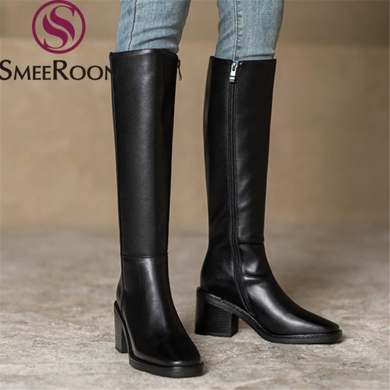 Boots Smeeroon 2021 Genuine Leather Thick Heels Square Toe Winter Top Quality Black Color Knee High Women 1OYB
Boots Smeeroon 2021 Genuine Leather Thick Heels Square Toe Winter Top Quality Black Color Knee High Women 1OYB
