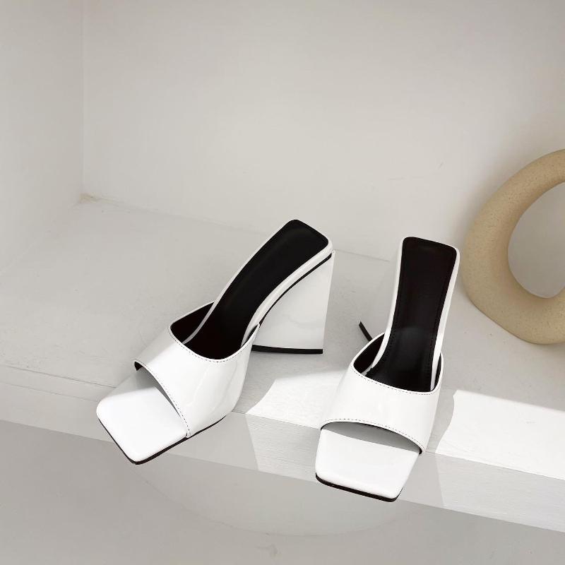 Slippers Sandalias White Mules Heels Square Toe Flip Flops Black Women Summer Shoes Weeding Party, Yellow
Slippers Sandalias White Mules Heels Square Toe Flip Flops Black Women Summer Shoes Weeding Party, Yellow