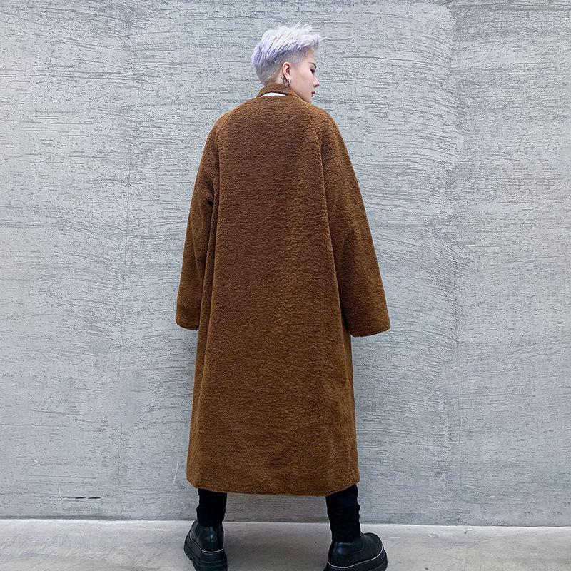 Winter Thick Coat Men Lamb Wool Windbreaker Men's Long Over-the-knee Korean Version Of The Trend Street Loose Jacket Trench Coats, Black
Winter Thick Coat Men Lamb Wool Windbreaker Men's Long Over-the-knee Korean Version Of The Trend Street Loose Jacket Trench Coats, Black