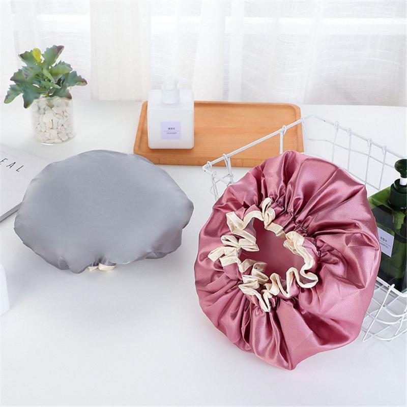 Shower Caps Waterproof Double-layer Cap Reusable Head Hair Cover Bath Hat For Women Elastic Thickened Home Sleep
Shower Caps Waterproof Double-layer Cap Reusable Head Hair Cover Bath Hat For Women Elastic Thickened Home Sleep