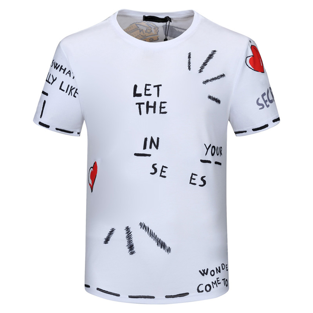 Summer Mens Women t shirts with Letter Printed Casual Men Tee Shirt Top Quality Fashion Tees Streetwear Clothing W45, White;black
Summer Mens Women t shirts with Letter Printed Casual Men Tee Shirt Top Quality Fashion Tees Streetwear Clothing W45, White;black