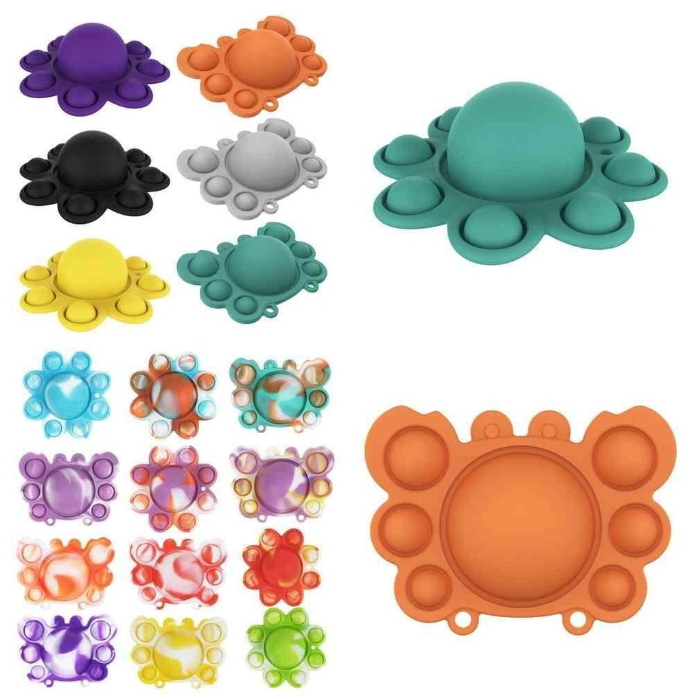 Solid Tie Dye Rubber Octopus Crab Sensory Push Pop bubble Popper Key Ring Fidget Finger Bubbles Puzzle Toys Keychain Squeeze Toy Kids Childr
Solid Tie Dye Rubber Octopus Crab Sensory Push Pop bubble Popper Key Ring Fidget Finger Bubbles Puzzle Toys Keychain Squeeze Toy Kids Childr