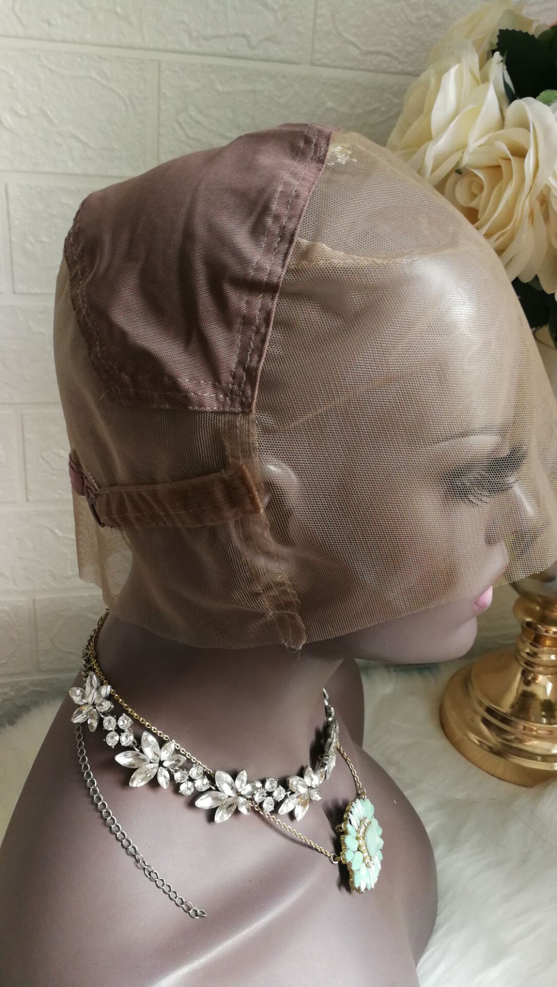 DIY Glueless Lace Wig Cap for Making Wigs Swiss with straps and ear to ear Stretch