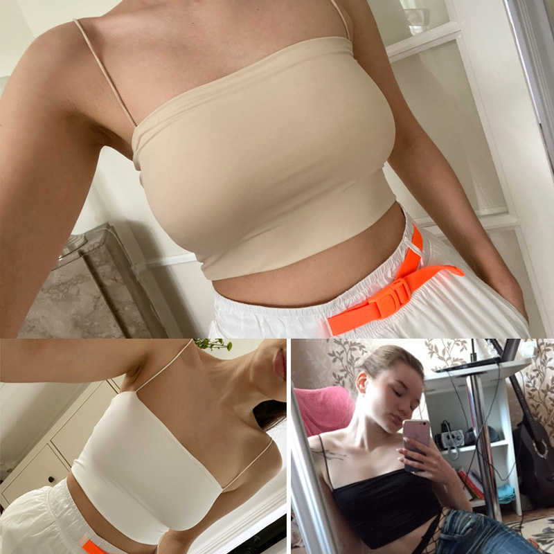 Aproms Sexy Square Neck Basic Camis Women Summer Solid Color Cropped Tank Tops Cool Girls Streetwear Thin Strap Elastic Crop Top 210625