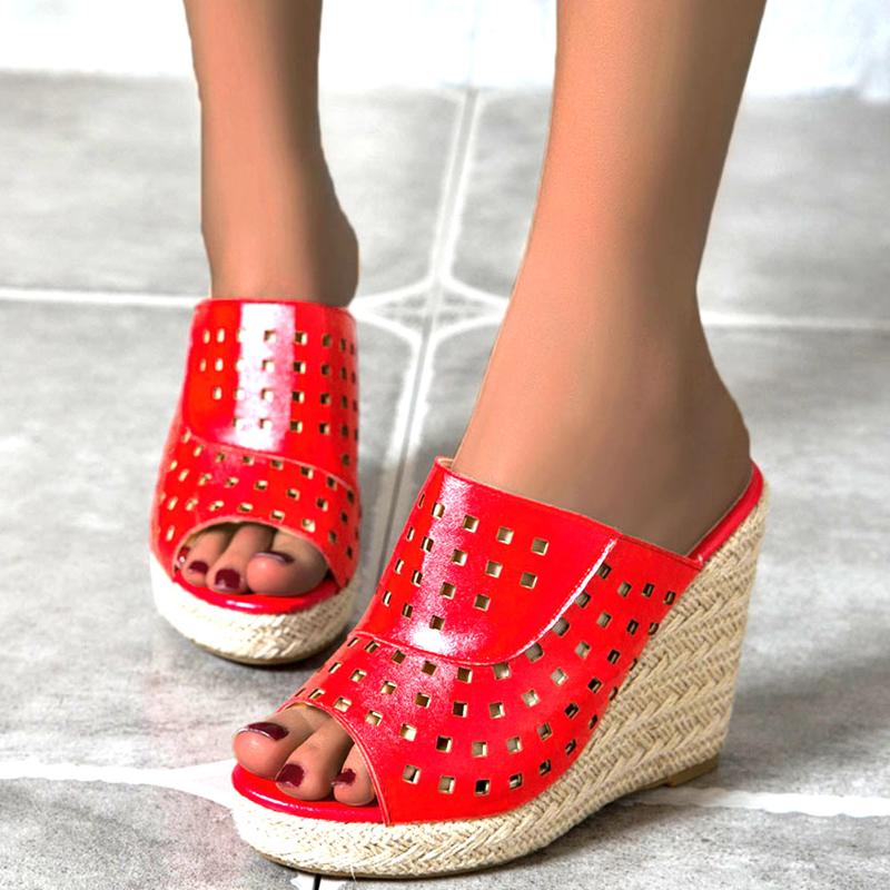 Hollow Out Fashion Slip On Mules Platform Top Quality Summer Wedges High Heels Woman Shoes Pumps Plus Size 50 Dress, Black
Hollow Out Fashion Slip On Mules Platform Top Quality Summer Wedges High Heels Woman Shoes Pumps Plus Size 50 Dress, Black