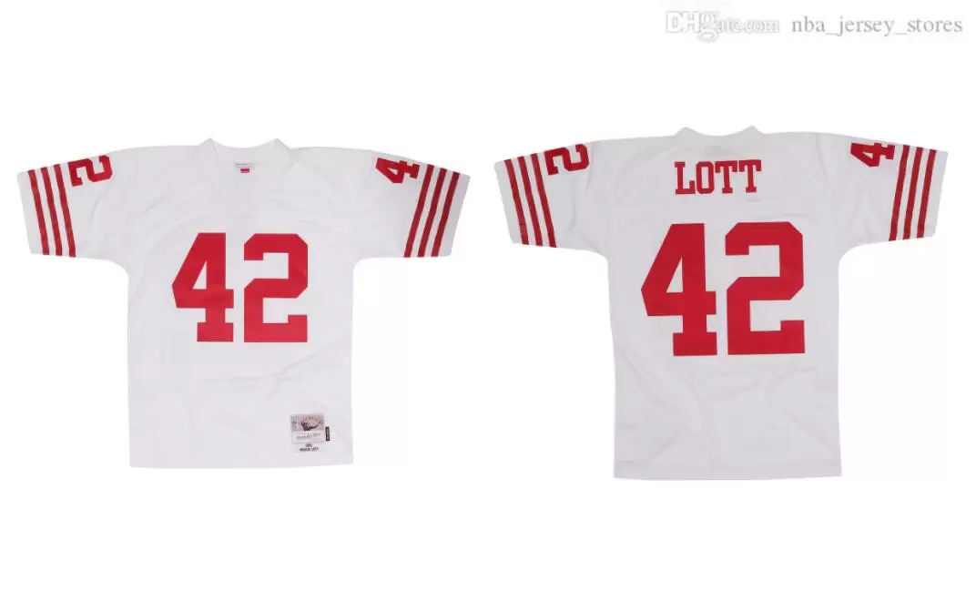 Stitched 49ers football Jersey 42 Ronnie Lott 1990 Mitchell & Ness retro Rugby jerseys
Stitched 49ers football Jersey 42 Ronnie Lott 1990 Mitchell & Ness retro Rugby jerseys