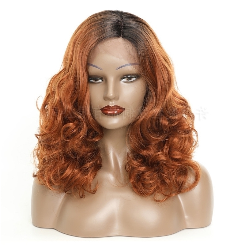 hair Long gradual curly Brown hot selling front lace partial big wave wig chemical fiber high temperature silk head cover, Medium brown
hair Long gradual curly Brown hot selling front lace partial big wave wig chemical fiber high temperature silk head cover, Medium brown