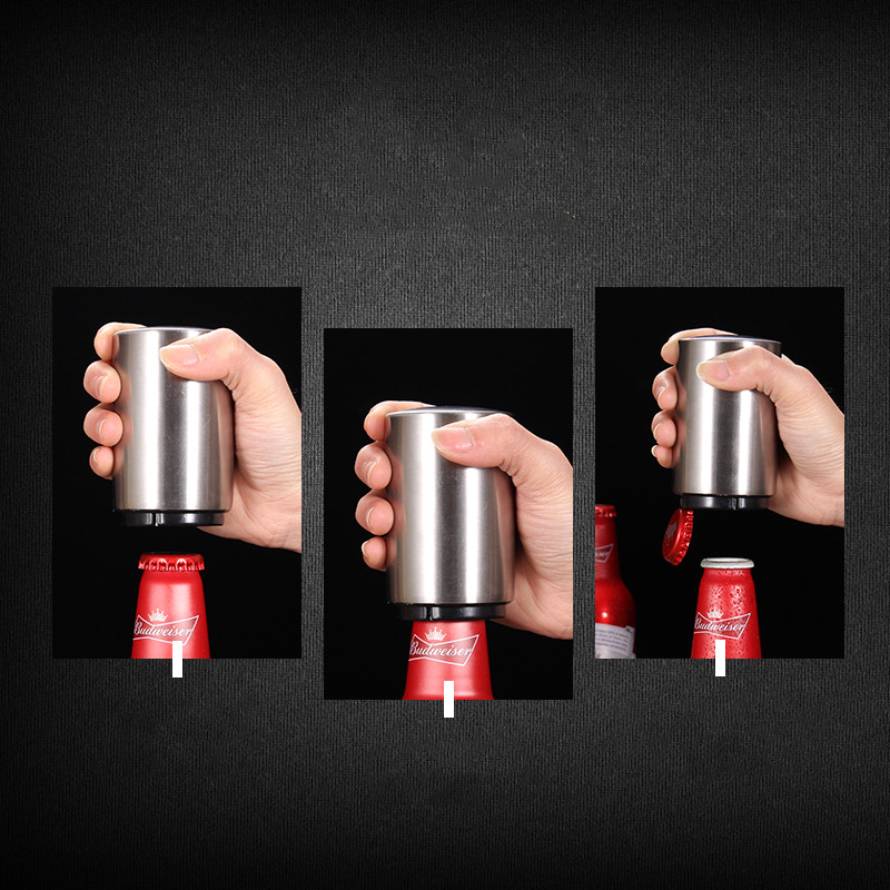 5 Colors Stainless Steel Automatic Openers Beer Wine Bottle Opener Kitchen Bar Tools Accessories RRD6888 Free shipping