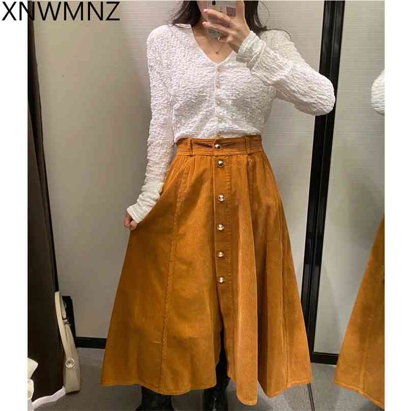 Long skirts Casual Skirt Corduroy Skirts Women High Waist A-Line Woman Button Pocket Femme Quality 210520, Picture color
Long skirts Casual Skirt Corduroy Skirts Women High Waist A-Line Woman Button Pocket Femme Quality 210520, Picture color