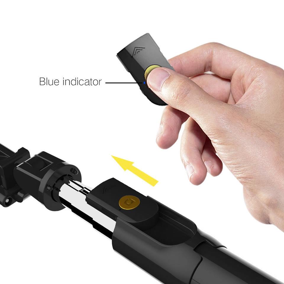 3in1 Monopods Wireless Selfie Stick Foldable Handheld Bluetooth Monopod Shutter Remote Extendable Mini Tripod for iPhoneAndroidH