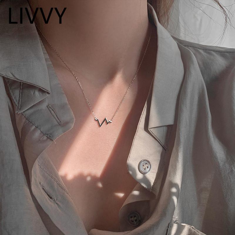 Pendant Necklaces LIVVY Silver Color Chain Necklace Simple Coastline Wave Plated Jewelry For Women & Girls Party Gift
Pendant Necklaces LIVVY Silver Color Chain Necklace Simple Coastline Wave Plated Jewelry For Women & Girls Party Gift