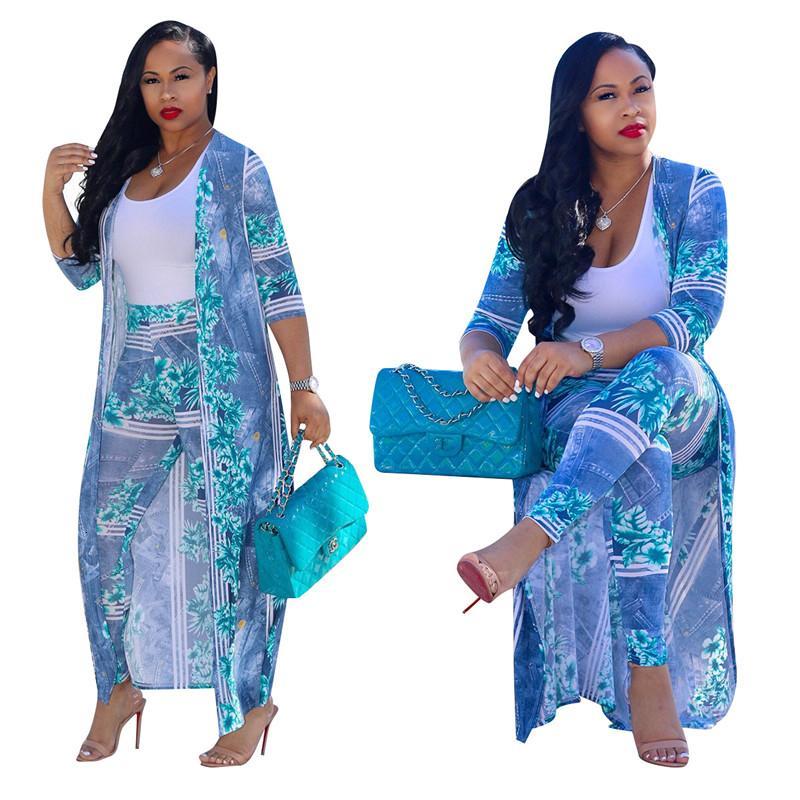 Summer Fashion Women Two Piece Outfits Sexy Digital Print 4 Color Casual 2 Sets Ankle Length Pant Half Sleeve Long Cloak Women's Tracksuits, Gray
Summer Fashion Women Two Piece Outfits Sexy Digital Print 4 Color Casual 2 Sets Ankle Length Pant Half Sleeve Long Cloak Women's Tracksuits, Gray
