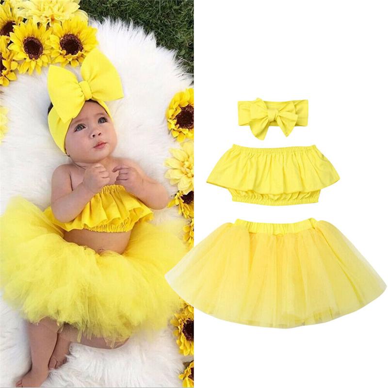 Clothing Sets Summer Cute Born Baby Girl Clothes Solid Off-Shoulder Crop Tops+Tulle Lace Skirt+Headband 3pcs Outfit Dress Set, White
Clothing Sets Summer Cute Born Baby Girl Clothes Solid Off-Shoulder Crop Tops+Tulle Lace Skirt+Headband 3pcs Outfit Dress Set, White