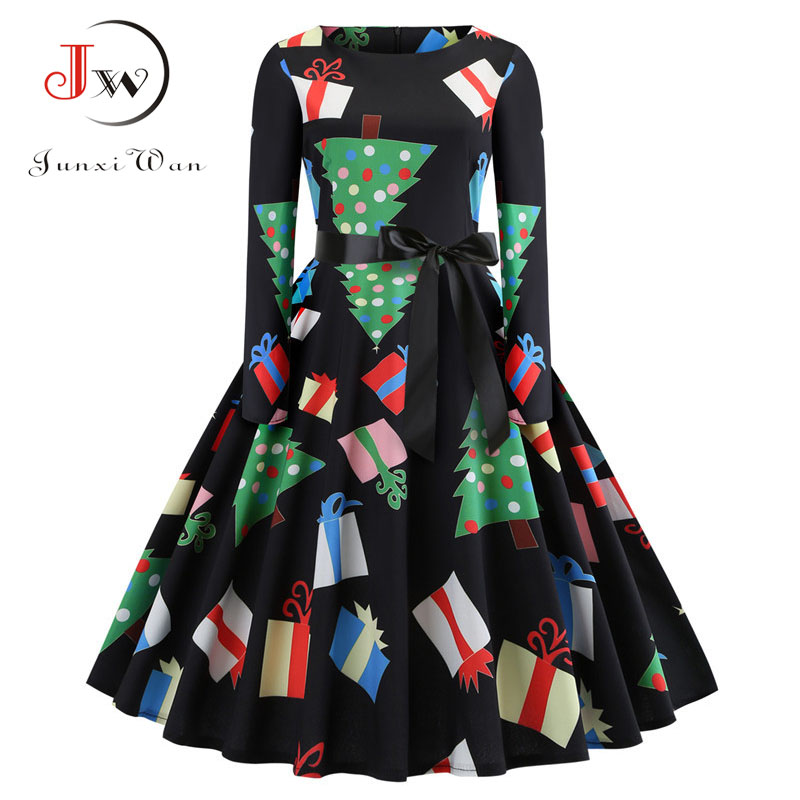 2021women elegant christmas dress long sleeve print vintage belt party dress snowflake white autumn winter bodycon dresses vestidos, Black;gray
2021women elegant christmas dress long sleeve print vintage belt party dress snowflake white autumn winter bodycon dresses vestidos, Black;gray