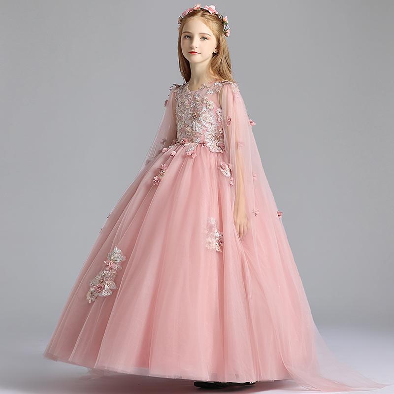 Girl's Dresses Flower Girl Birthday Banquet Beads Appliques Dress Elegant Girl's Wedding Long Pink Tulle First Communion GownGirl's
Girl's Dresses Flower Girl Birthday Banquet Beads Appliques Dress Elegant Girl's Wedding Long Pink Tulle First Communion GownGirl's
