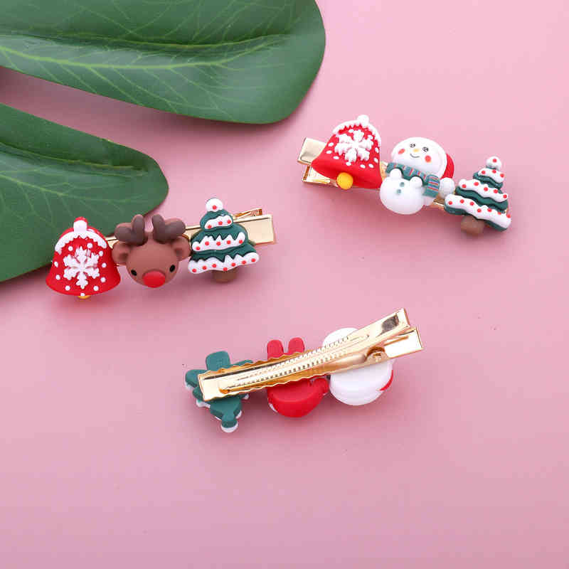 Hair Accessories Christmas Hairpin Back Brain Headdress Creative High-grade Korean Broken Female