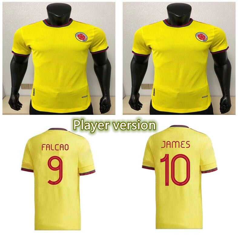 Player version 2021 2022 Soccer Jerseys national team Colombia home away Mina Quintero Muriel Bacca FALCAO JAMES CUADRADO 21 22 football