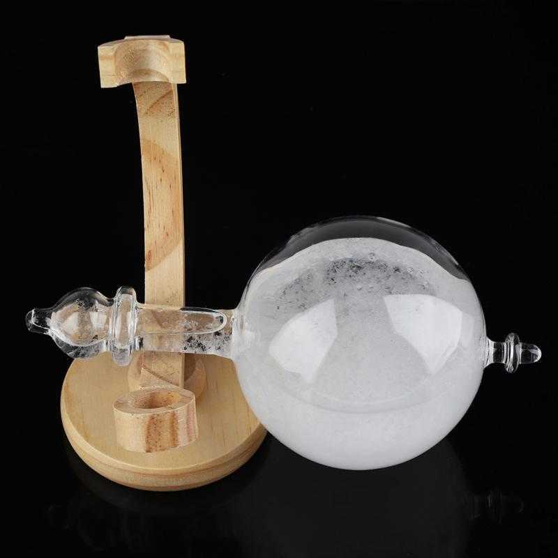 Desktop Weather Station Weather Predictor Transparent Ball Storm Glass Creative Globe-Shaped Storm Glass Bottle Home Decor 210811