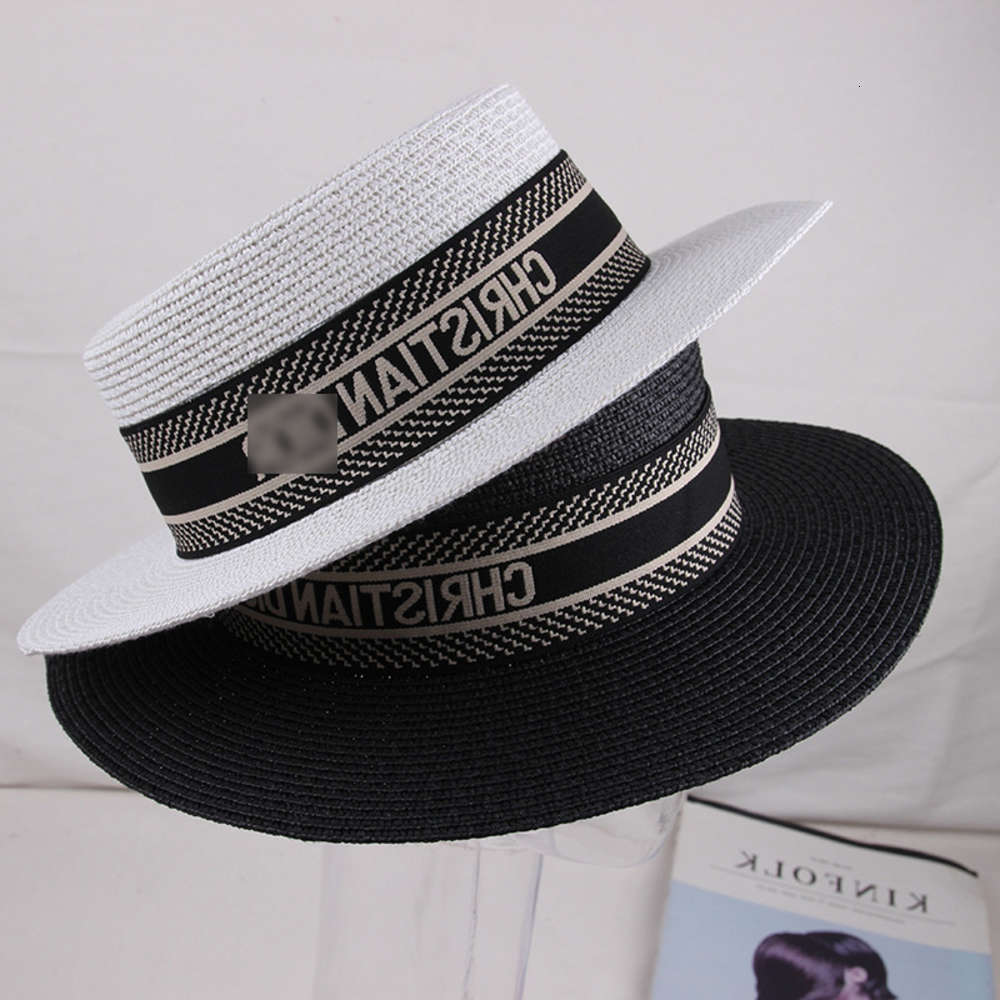 Summer d family letter flat top straw hat Female Travel Beach Sun Hat Korean holiday sun tide, Blue;gray
Summer d family letter flat top straw hat Female Travel Beach Sun Hat Korean holiday sun tide, Blue;gray