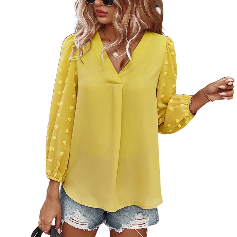 Women's Blouses & Shirts Solid Color V-Neck Shirt Fashion Chiffon Sleeve Baggy Blouse Loose Fit Pullover Blusas Mujer De Moda 2022 Female, White
Women's Blouses & Shirts Solid Color V-Neck Shirt Fashion Chiffon Sleeve Baggy Blouse Loose Fit Pullover Blusas Mujer De Moda 2022 Female, White