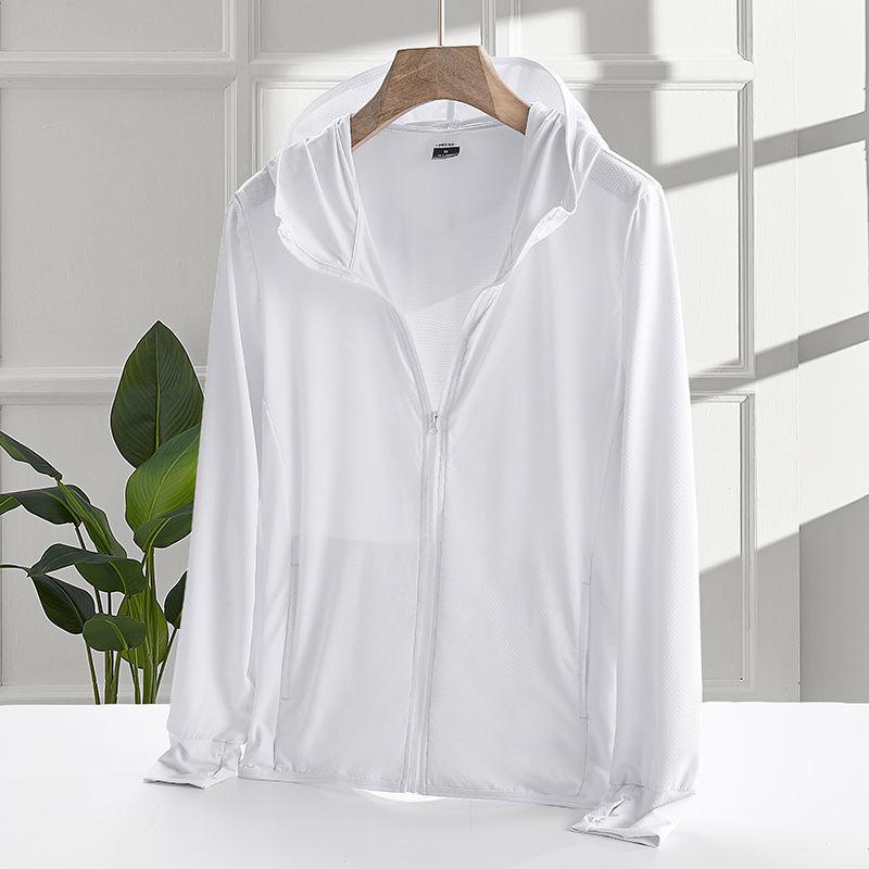 Summer Men Breathable Sportswear Skin Clothing UV Protection Wear Hooded Patchwork Coat Male Solid Sun-proof Jackets W170 Men's