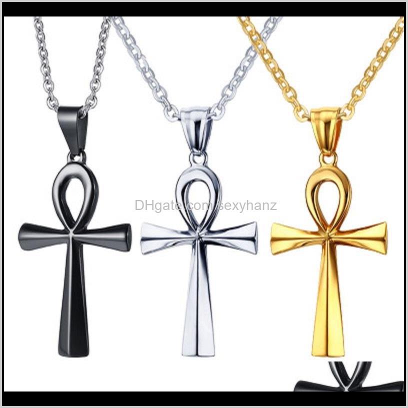 & Pendants Drop Delivery 2021 Ankh Cross Pendant Necklace Stainless Steel For Women Men Hip Hop Charm Necklaces Statement Vintage Prayer Jewe, Silver
& Pendants Drop Delivery 2021 Ankh Cross Pendant Necklace Stainless Steel For Women Men Hip Hop Charm Necklaces Statement Vintage Prayer Jewe, Silver