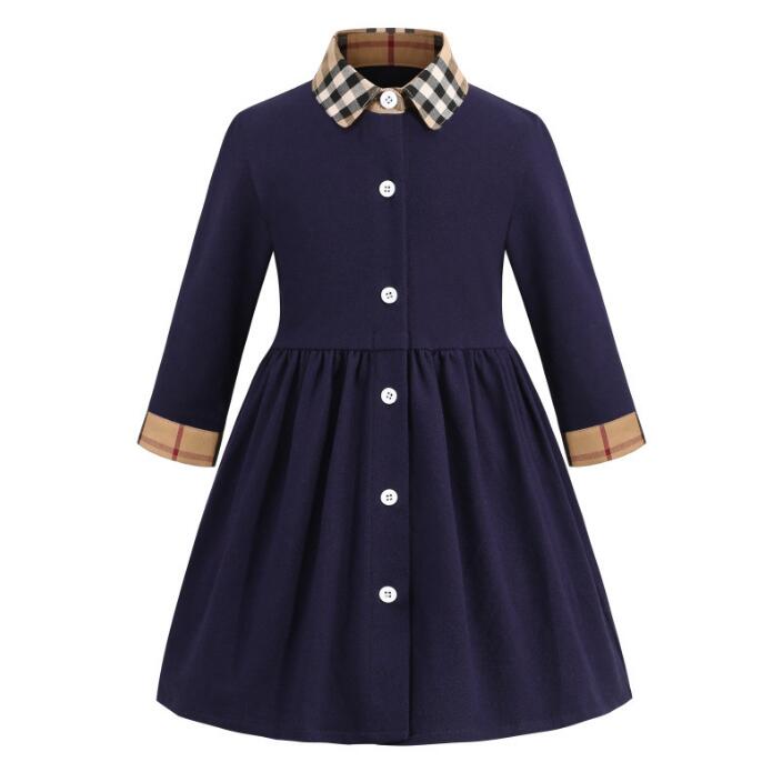 Baby Girls Long Sleeve Plaid Dresses Spring Autumn Kids Princess Dress Turn-down Collar Girl Skirts Cotton Children Skirt, As picture
Baby Girls Long Sleeve Plaid Dresses Spring Autumn Kids Princess Dress Turn-down Collar Girl Skirts Cotton Children Skirt, As picture