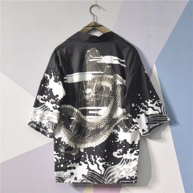 Kimonos Cardigan Men Yukata Women Japanese Kimono Traditional Unisex Harajuku Beach Loose Thin Shirt Sun-protective Shirts Coat 210422