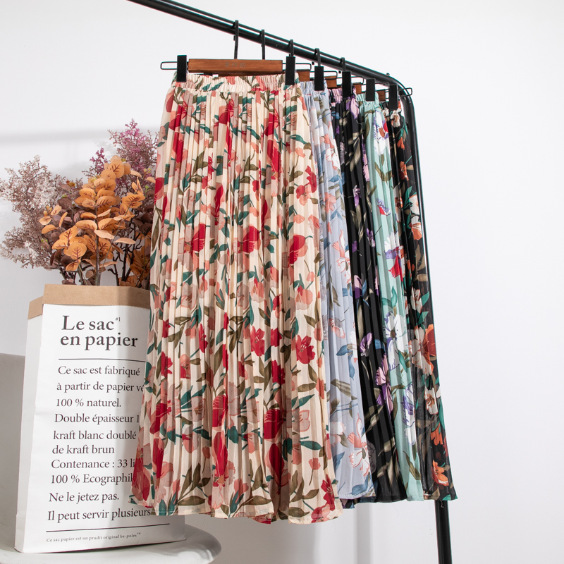 Croysier Skirts Womens 2021 High Waist Floral Print Mid Calf Long Pleated Skirt Women Summer Vintage Elegant Chiffon Midi Skirt, H beige
Croysier Skirts Womens 2021 High Waist Floral Print Mid Calf Long Pleated Skirt Women Summer Vintage Elegant Chiffon Midi Skirt, H beige