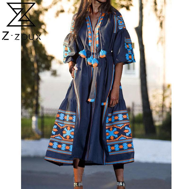 Women Dress Printing Dresses Lantern Sleeve V-neck Plus Size Vintage Long Woman Clothing Autumn 210524, Dark blue
Women Dress Printing Dresses Lantern Sleeve V-neck Plus Size Vintage Long Woman Clothing Autumn 210524, Dark blue