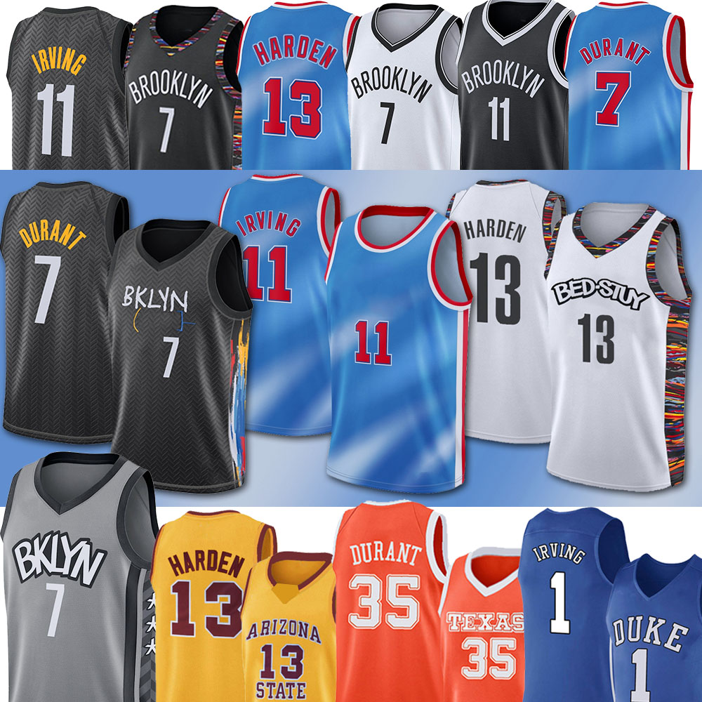 2021 top Brooklyn Basketball jersey Kevin 7 Durant 11 Irving 13 Nets city harden basketball black white blue
2021 top Brooklyn Basketball jersey Kevin 7 Durant 11 Irving 13 Nets city harden basketball black white blue