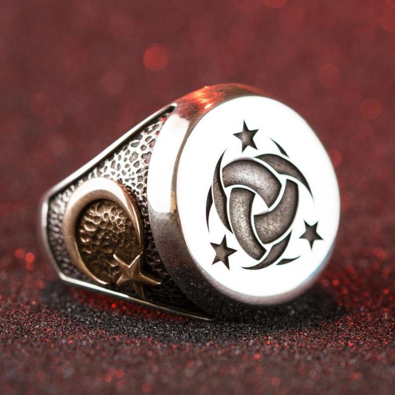 Teskilati Mahsusa Ring With Ottoman Arms Motif Organization Mens Silver Crescent Star Vintage Jewelery Cluster Rings
Teskilati Mahsusa Ring With Ottoman Arms Motif Organization Mens Silver Crescent Star Vintage Jewelery Cluster Rings