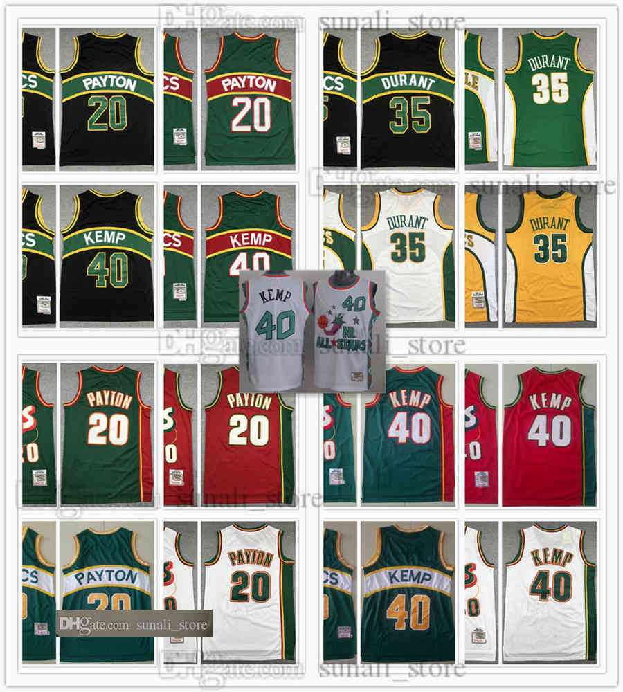 1995-96 Retro Basketball Jerseys Gary 20 Payton Shawn 40 Kemp Mesh Mitchell & Ness 2007-08 Kevin 35 Durant Man Green Black Red White Shirts Vintage Stitched
1995-96 Retro Basketball Jerseys Gary 20 Payton Shawn 40 Kemp Mesh Mitchell & Ness 2007-08 Kevin 35 Durant Man Green Black Red White Shirts Vintage Stitched