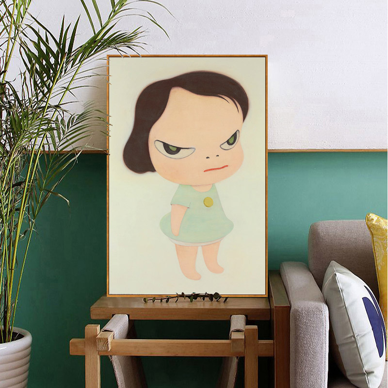 Art Sleepwalking Dolls Yoshitomo Nara Cartoon Painting Canvas Art Print Pictures Poster For Baby Kids Room Japan Art