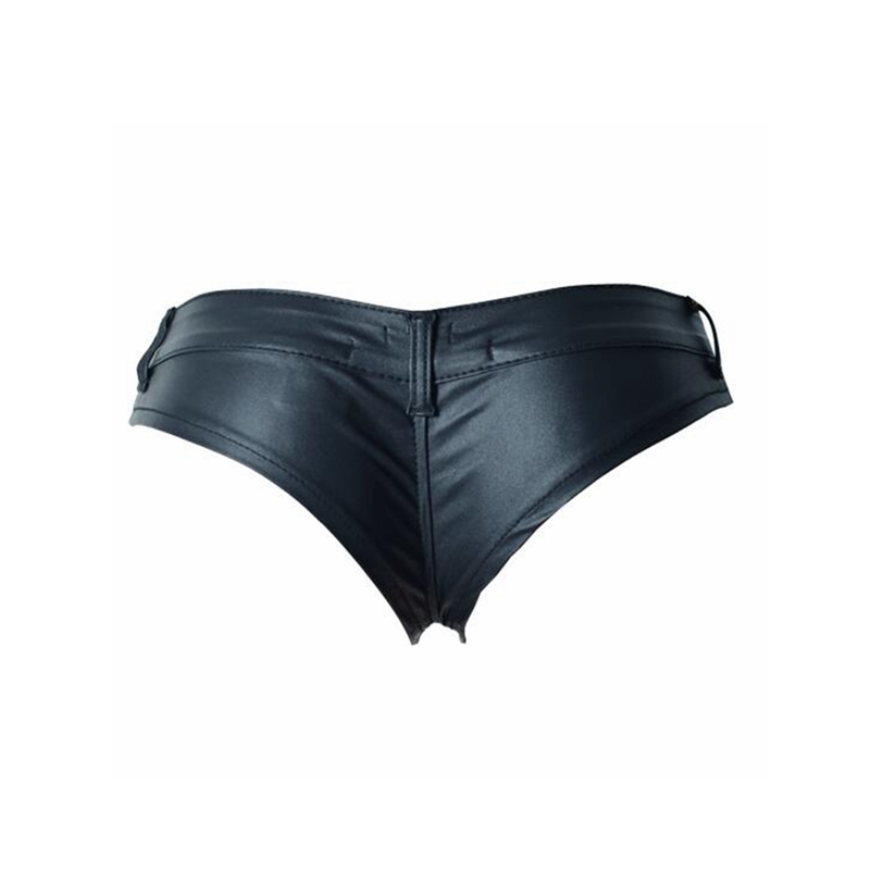 Sexy PU faux leather shorts women booty stretch elastic low waist black sexy red gold mini ladies plus size 210521