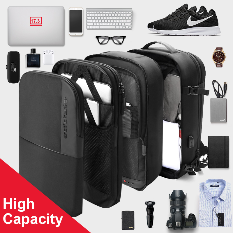 ARCTIC HUNTER Man Backpack Fit 17 inch Laptop USB Recharging Multi-layer Space Travel Male Bag Anti-thief Mochila School bag, Black
ARCTIC HUNTER Man Backpack Fit 17 inch Laptop USB Recharging Multi-layer Space Travel Male Bag Anti-thief Mochila School bag, Black