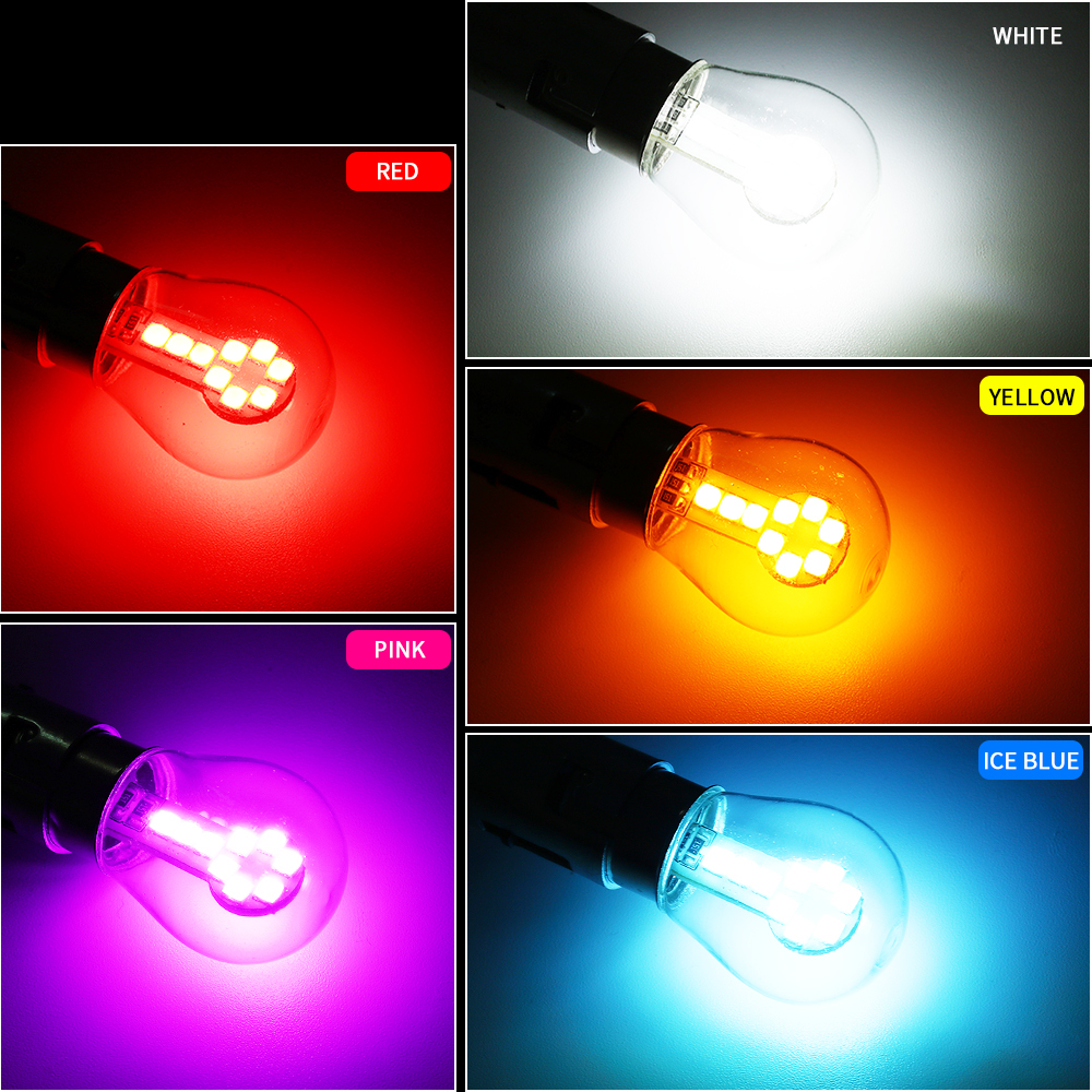 10X LED Bulbs 1156 BA15S P21W Led 1157 BAY15D P21/5W Ampoule R5W R10W 18SMD 800LM Car Fog Lights DRL Turn Signal Lamp 12V White