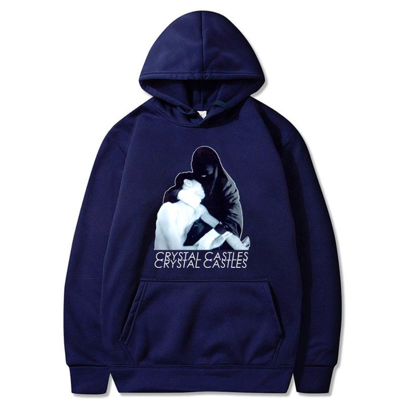 Men's Hoodies & Sweatshirts Crystal Castles Printed Hip Hop Long Sleeve Pullover Loose Casual Streetwear For Men And Women Hoodie