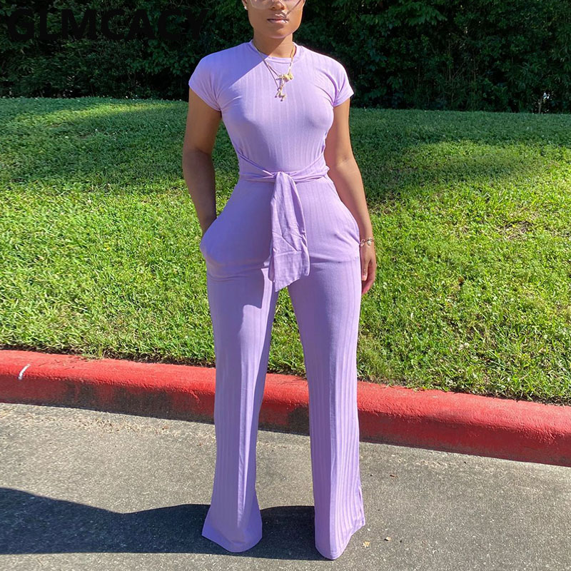 Women O-neck Short Sleeve Wide Leg Bodycon Jumpsuit Belt Solid Chic Casual Overall, Pink
Women O-neck Short Sleeve Wide Leg Bodycon Jumpsuit Belt Solid Chic Casual Overall, Pink
