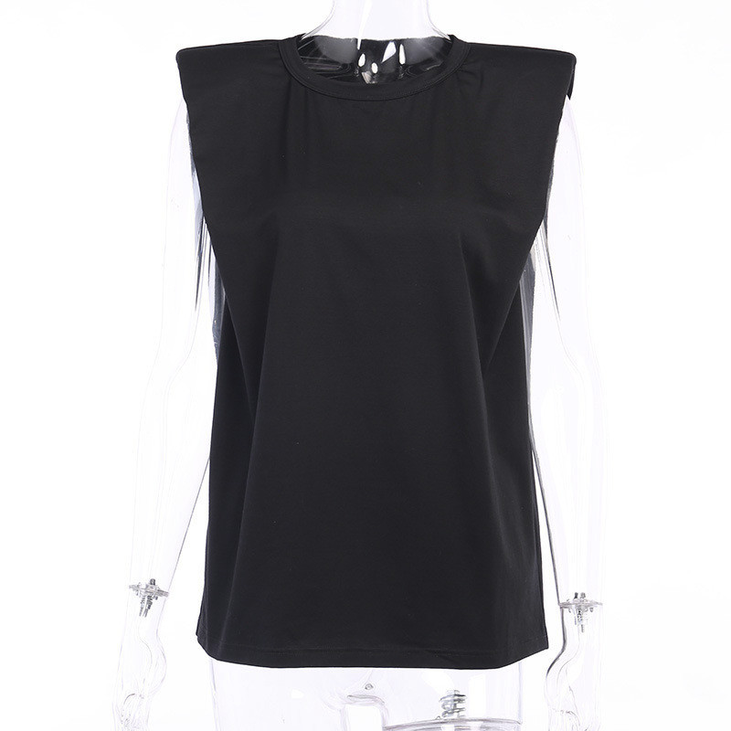 Summer Tees T-shirt Women Tops Casual Solid Sleeveless Regular Outwear Sexy Slim Office t-shirts Women Tops Blusas Female 210406