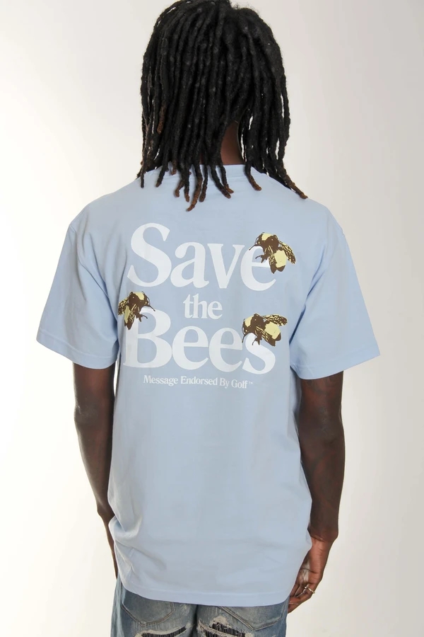 Mens Designer T Shirts GOLF WANG Tee Sky Blue Bee Flower Boy SAVE THE BEES Cotton High Street Casual Short sleeve
Mens Designer T Shirts GOLF WANG Tee Sky Blue Bee Flower Boy SAVE THE BEES Cotton High Street Casual Short sleeve