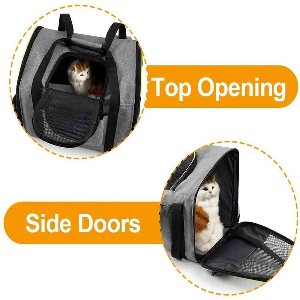 Cat Carrier Backpack Pet Outdoor Car Carrying Bag Breathable Mesh Foldable Hold Bag For Pet Dog Cats Travel Hiking Airline Bags
