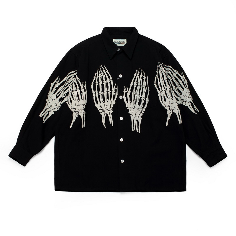 men's jackets luxury men wacko maria jean skull fashion cotton pocket shirts long sleeves qpjs, Black;brown
men's jackets luxury men wacko maria jean skull fashion cotton pocket shirts long sleeves qpjs, Black;brown
