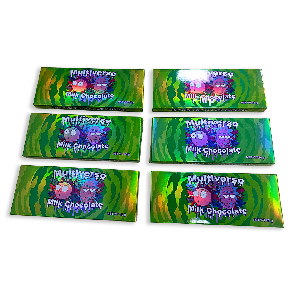 Multiverse Chocolate Bar Box with Chocolate Mold Cookies and Cream 4 Gram Mushroom Bars Packing Food Grade Chocolates Packaging Boxes Hologram Printing Craft
Multiverse Chocolate Bar Box with Chocolate Mold Cookies and Cream 4 Gram Mushroom Bars Packing Food Grade Chocolates Packaging Boxes Hologram Printing Craft