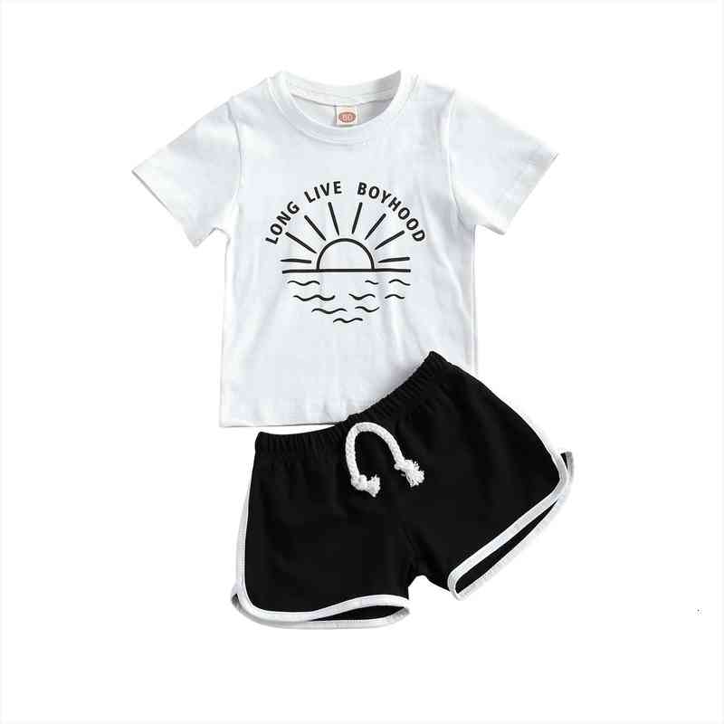 toddler kids boy 2-piece outfit set summer short sleeve letter print and shorts set clothing, White
toddler kids boy 2-piece outfit set summer short sleeve letter print and shorts set clothing, White