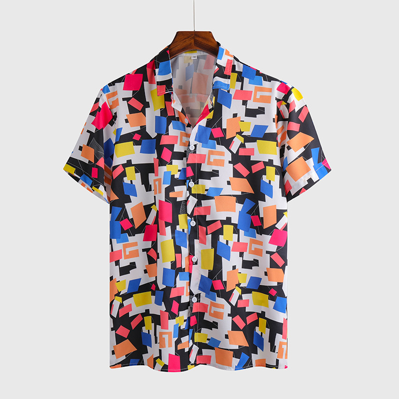 Men's Fashion Shirts Geometric Printing Sleeve Holiday Top in Spring and Summer, White;black
Men's Fashion Shirts Geometric Printing Sleeve Holiday Top in Spring and Summer, White;black